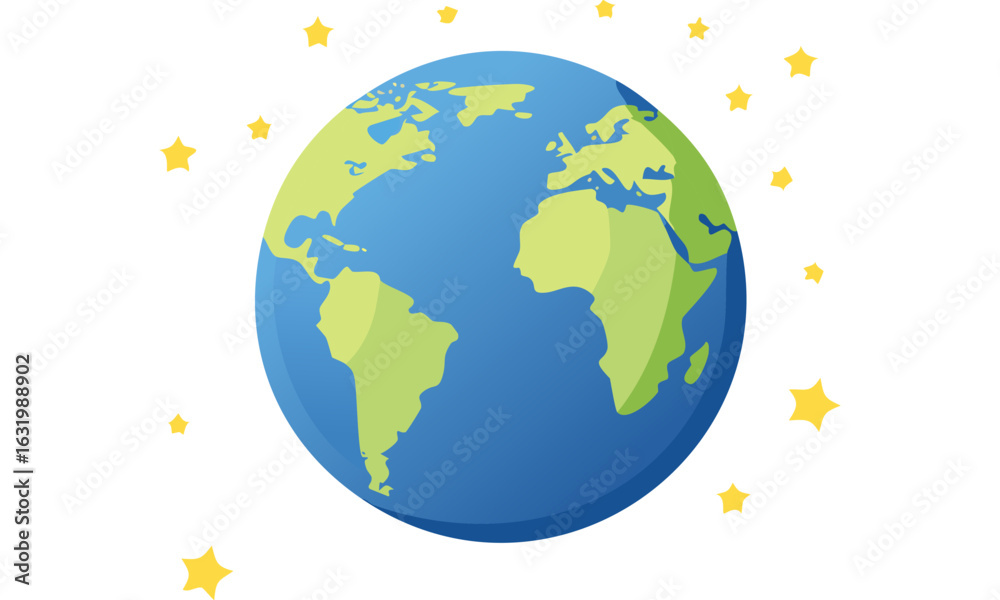 Fototapeta premium planet earth with flowers