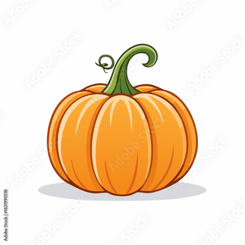 Isolated pumpkin illustration with vibrant colors for halloween season celebration