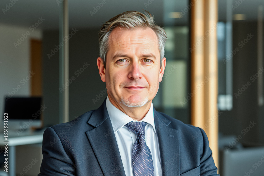 Naklejka premium Confident Businessman Portrait in Office