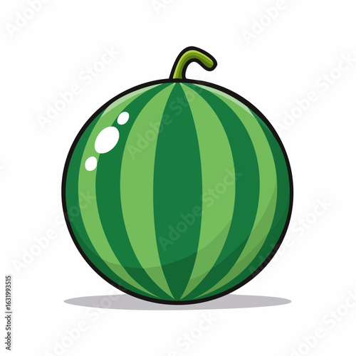 Cartoon Watermelon Illustration: A Refreshing and Vibrant Summer Fruit Depiction