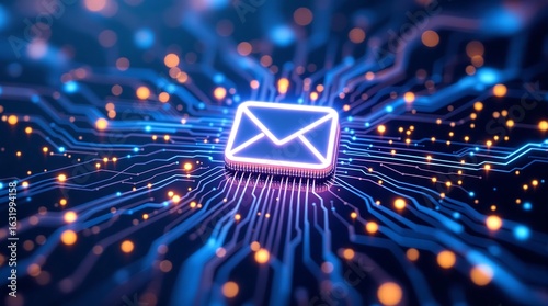 Email marketing digital technology concept for online communication and newsletter design