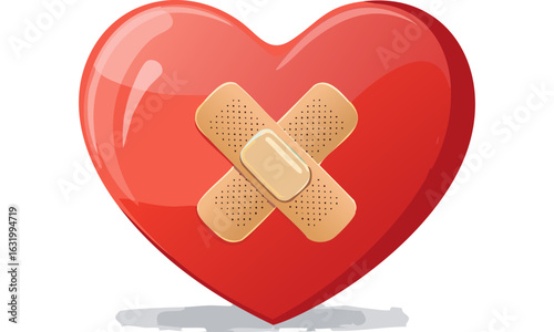heart with plaster