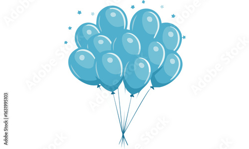 flying balloons vector illustration