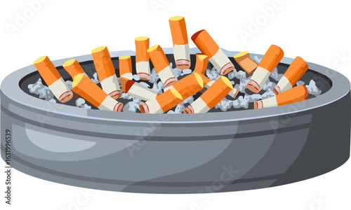 cigarette and ashtray