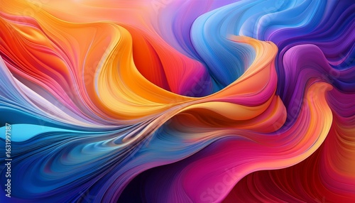 dynamic fusion of vibrant colors and flowing shapes creates a mesmerizing abstract composition in digital art abstract background wallpaper
