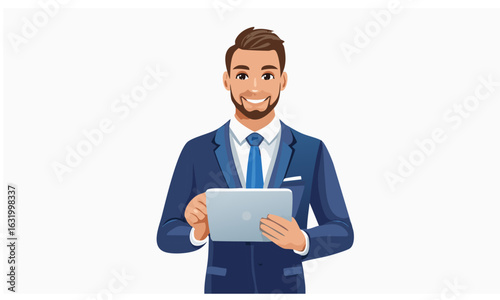 businessman holding a clipboard