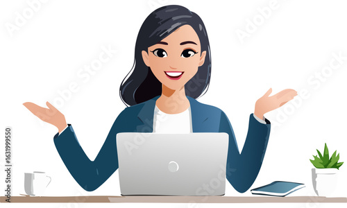 business woman with laptop