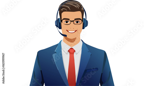 businessman with headset