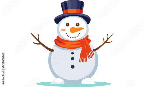 snowman with broom