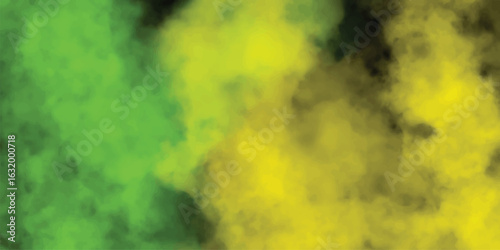 Abstract watercolor background with blended colors of green yellow and black in an artistic swirl pattern for creative design