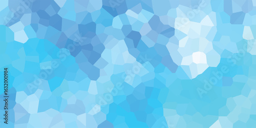Abstract blue crystal texture with geometric shapes and shades for background design