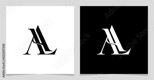 AL or LA Initial Letter Logo Vector Element , Initial Logo for Brand Vector Design Graphic