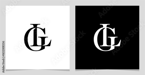 GL or LG Initial Letter Logo Vector Element , Initial Logo for Brand Vector Design Graphic