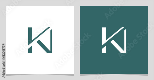 KN or NK Initial Letter Logo Vector Element , Initial Logo for Brand Vector Design Graphic