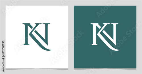 KN or NK Initial Letter Logo Vector Element , Initial Logo for Brand Vector Design Graphic