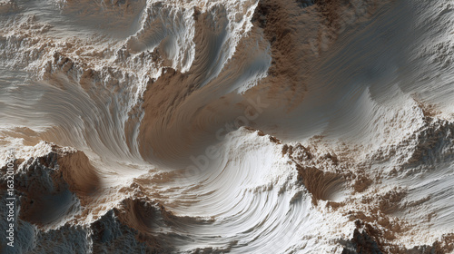 Abstract terrain in clay render