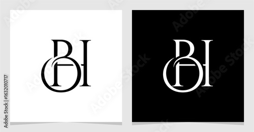 HB or BH Initial Letter Logo Vector Element , Initial Logo for Brand Vector Design Graphic