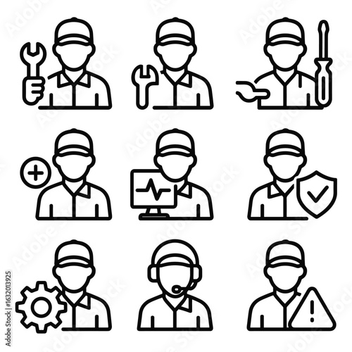 Technical Icons Grid