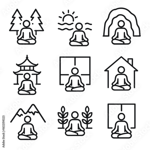 Meditation Icon Grid