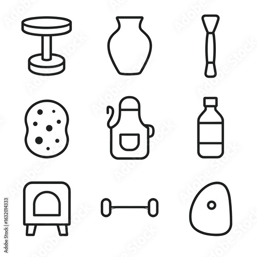 Pottery Tools Icons