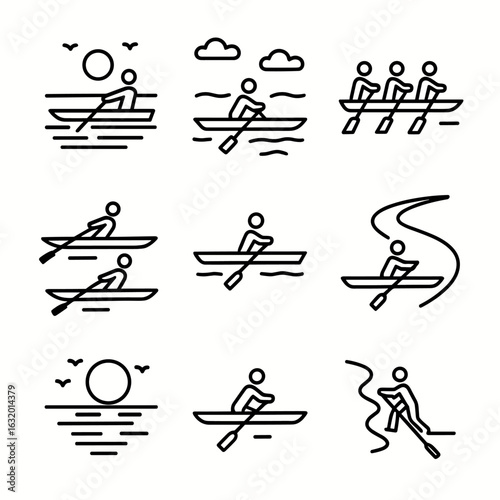 Rowing Icons Collection