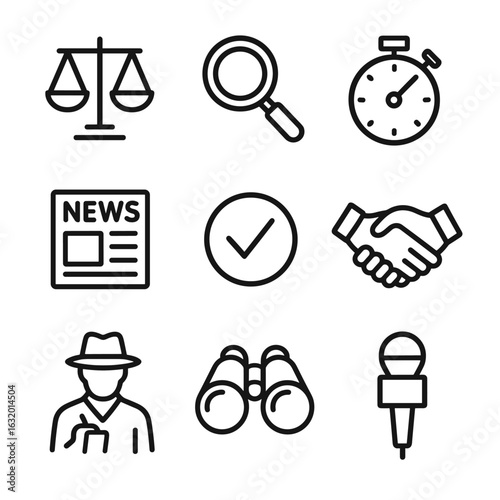 Journalism Icon Set