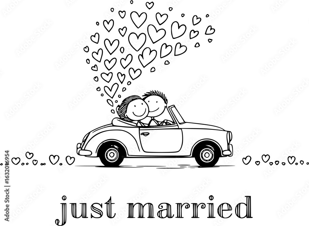 Romantic Clouds Love Waves Bridal Veil Vector Graphics
