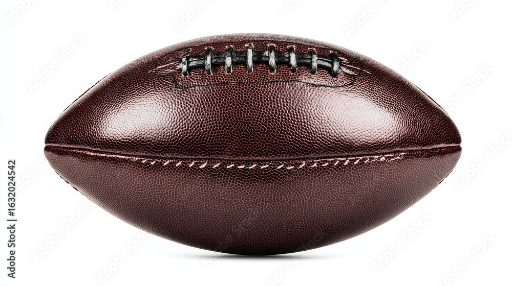 Fototapeta premium An American football isolated on a plain white background,