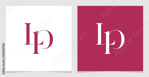 LP or PL Initial Letter Logo Vector Element , Initial Logo for Brand Vector Design Graphic