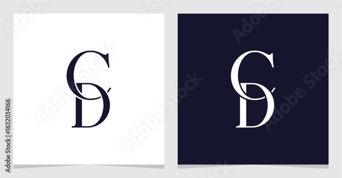 CD or DC Initial Letter Logo Vector Element , Initial Logo for Brand Vector Design Graphic