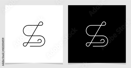 LS or SL Initial Letter Logo Vector Element , Initial Logo for Brand Vector Design Graphic