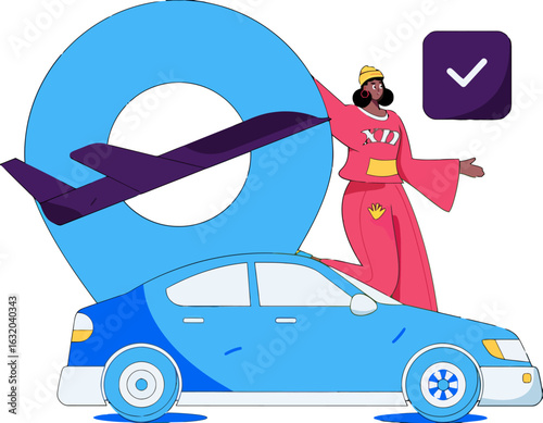 Effortless travel planning with a modern booking app for flights and car rentals, discover unique destinations and enjoy convenient journey with a seamless experience, designed for mobile lifestyle