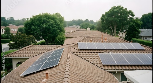 Wallpaper Mural Solar Panels on Residential Roofs: Sustainable Energy for Homes Torontodigital.ca