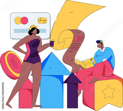 Empowered investors strategizing financial growth with innovative fintech solutions and diverse investment opportunities for building wealth and securing future prosperity