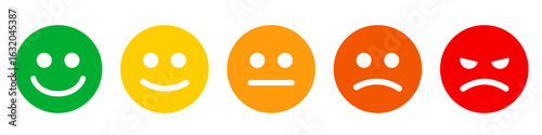 Rate icon. Emotion review icon
