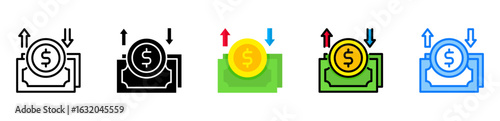 Cash Flow icon multiple style 
