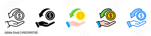 Return On Investment icon multiple style 
