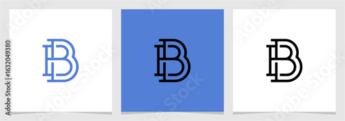 BB Initial Letter Minimalist Logo Vector Element , Initial Logo for Brand Vector Design Graphic