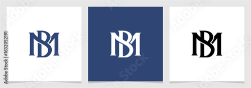 MB or BM Initial Letter Abstract Logo Vector Element , Initial Logo for Brand Vector Design Graphic