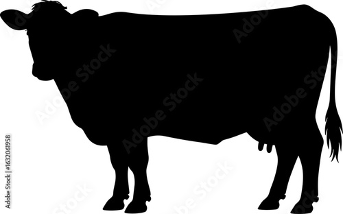 Cow Silhouette Vector Illustration