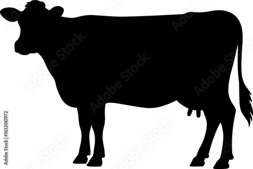 Cow Silhouette Vector Illustration