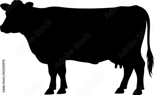 Cow Silhouette Vector Illustration