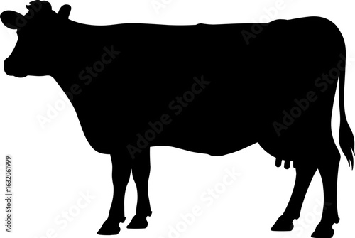 Cow Silhouette Vector Illustration