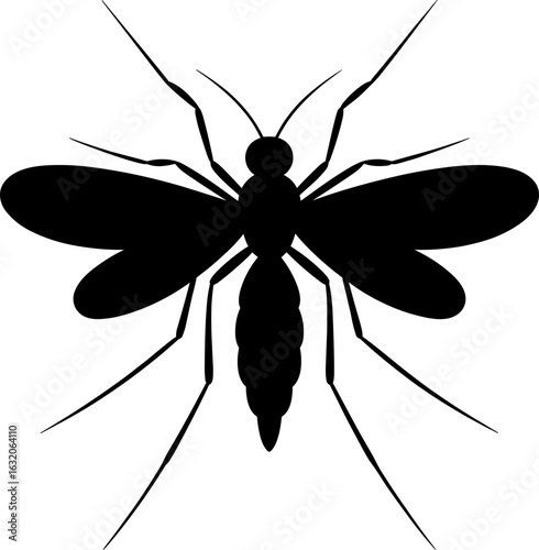 Mosquito Silhouette Vector Illustration