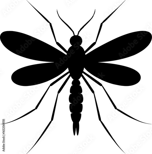 Mosquito Silhouette Vector Illustration
