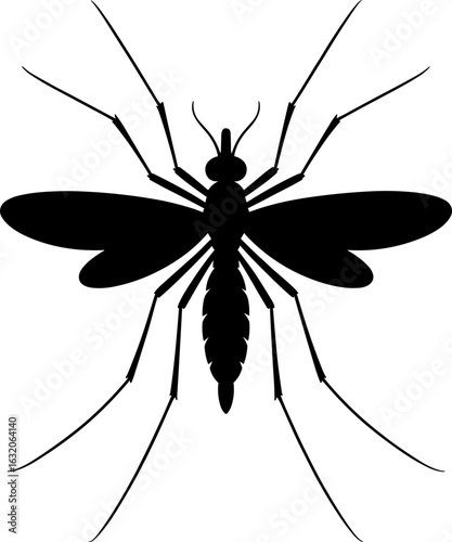 Mosquito Silhouette Vector Illustration