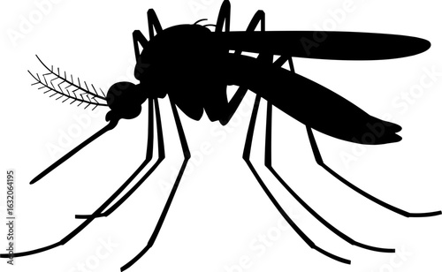 Mosquito Silhouette Vector Illustration