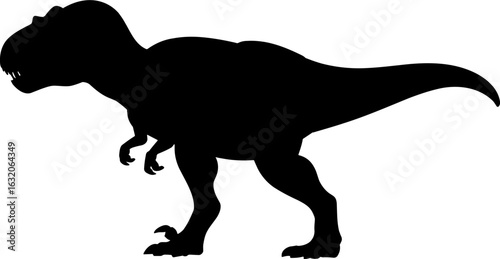 T Rex Dinosaur Silhouetter Vector Illustration