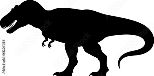 T Rex Dinosaur Silhouetter Vector Illustration