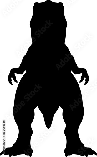 T Rex Dinosaur Silhouetter Vector Illustration